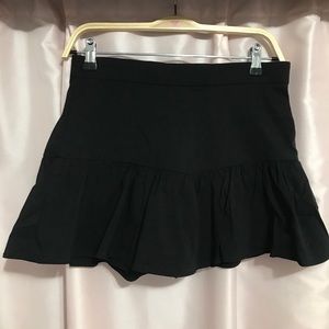 Zara Black Mini Flare Skort